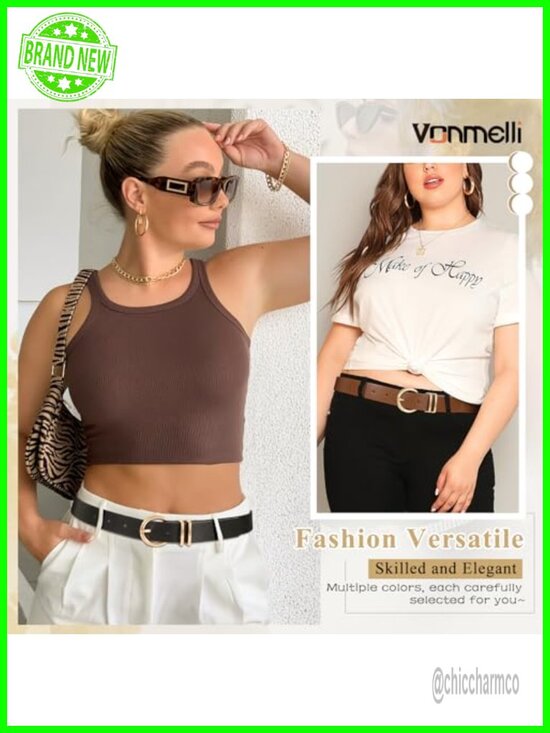 Faux Leather Belt with Gold Buckle for Jeans Dresses Waist main image 4